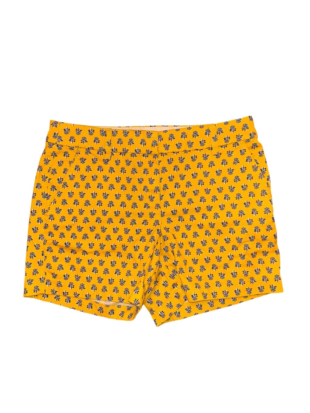 J. Crew Yellow Floral-Print  Shorts - Size 4